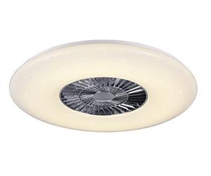 Ventilatore Soffitto Innovativo UE 5 ANNI GARANZIA Plafoniera Moderna Illuminazione LED Luce Dimmerabile effetto cielo stellato Vortice 3 Intensità Silenzioso Timer Istruzioni Italiano Ø 75 cm