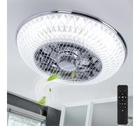 Ventilatore Soffitto Lampada Telecomando LED Luci Cct Ventola Camera da Letto