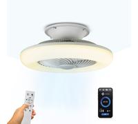 Ventilatore Soffitto LED Dimmerabile Smart Wi-Fi con Telecomando e App Tuya