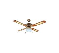 Ventilatore Soffitto Luce 4 Pale Lampadario Pale in Legno Dcg eltronic VECRD42L