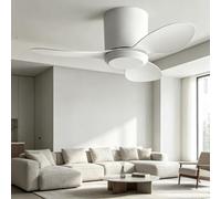 Ventilatore Soffitto Minimalista Con/Senza Luce LED,Silenzioso Tutto L'anno