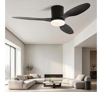 Ventilatore Soffitto Minimalista Con/Senza Luce LED,Silenzioso Tutto L'anno