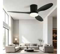 Ventilatore Soffitto Minimalista Con/Senza Luce LED,Silenzioso Tutto L'anno