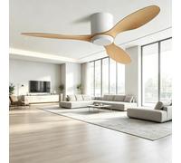 Ventilatore Soffitto Minimalista Con/Senza Luce LED,Silenzioso Tutto L'anno