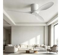 Ventilatore Soffitto Minimalista Con/Senza Luce LED,Silenzioso Tutto L'anno