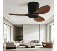 Ventilatore Soffitto Minimalista Con/Senza Luce LED,Silenzioso Tutto L'anno