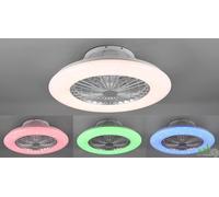 VENTILATORE SOFFITTO MULTICOLOR LAMPADARIO PLAFONIERA LED RGB 50 CM TELECOMANDO