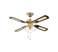 Ventilatore soffitto 7060 OL Ottone e legno 7060OL