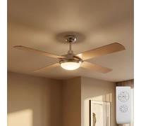 Ventilatore Soffitto Plafoniera Telecomando Legno Vor-Rücklauf 2x E27 [EEK: Non valutato]