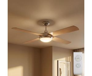 Ventilatore Soffitto Plafoniera Telecomando Legno Vor-Rücklauf 2x E27 [EEK: Non valutato]