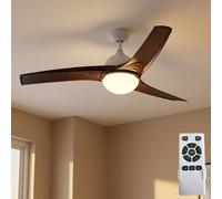 VENTILATORE DA SOFFITTO LED 15W CON CONTROLLO RF 3 PALE MARRONI VT-6055-3-LED7920 V-TAC