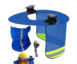 Ventilatore solare casco protezione solare - bordo intero ventilato attrezzatura comoda da indossare - per protezione solare casco, per aree verdi agricoltura coperture giardinaggio progetto