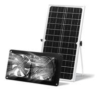 Ventilatore solare impermeabile 15W, doppio, efficiente, esterno, riscaldamento