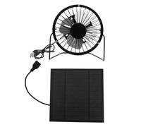 Ventilatore Solare Mini USB 3w 5v in Plastica Nero Silenzioso