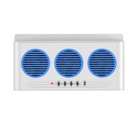 Ventilatore solare per auto, raffreddamento di ventilazione a tre prese di scarico con illuminazione - Ventola del finestrino 'auto - Per camper, camion, SUV, furgoni, viaggi su strada, uso