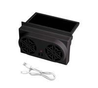 Ventilatore solare per auto, ventilatore elettrico, 16,3 x 9,94 x 3,38 cm, ventilatore di raffreddamento compatto, ricaricabile tramite USB, per viaggi all'aperto, camper, per guida