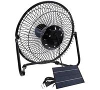 Ventilatore Solare USB Mini 5v 5, 2w Nero in Plastica Portatile