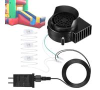 Ventilatore Sostitutivo per Gonfiabili, 12V per Esterno Giardino Gonfiabili Soffiatore d'Aria, Con Luci LED a Stringa, Dispositivo di Soffiaggio Ricambio per Halloween Natale Giardino Terrazzo Patio
