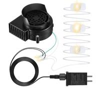 Ventilatore Sostitutivo per Gonfiabili - Ventilatore ad Aria 12V per Gonfiabili da Esterno | Con Luci LED a Stringa, Dispositivo di Soffiaggio Ricambio per Halloween Natale Giardino Terrazzo Patio