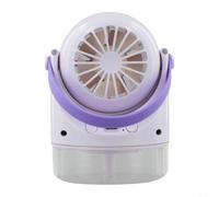 Ventilatore spray compatto da tavolo, con tre livelli di vento e serbatoio dell'acqua da 100 ml per raffreddamento personale in ufficio o a casa, viola