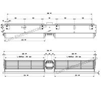 Ventilatore tangenziale doppia ventola stufa pellet termo camino doppio ventole