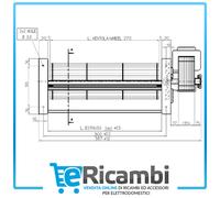 Ventilatore Tangenziale Motore Stufa Pellet Camino 230V | Diam. Ventola 80mm