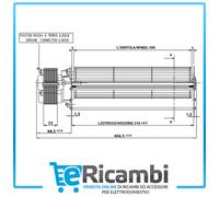 Ventilatore Tangenziale Motore Stufa Pellet Camino 230V | Diam. Ventola 80mm