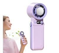 Ventilatore tascabile ricaricabile 6000 mAh, rinfrescante pieghevole a 199 velocità, per le donne, auto, esterno, ufficio, viaggio, spiaggia e camera da letto