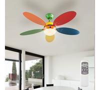 Ventilatore da Soffitto Bambini Telecomando 3 Livelli Ventola Colorato 106 CM [EEK: Non valutato]