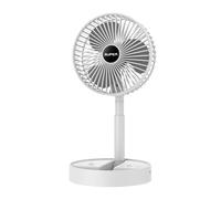 Ventilatore telescopico per circolazione del , piccolo ventilatore ricaricabile tramite USB, ventilatore elettrico senza fili con altezza regolabile, leggero, senza fili, rotondo, per campeggio,