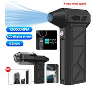 Ventilatore turbo elettrico con motore brushless, aspirapolvere portatile Ventilatore violento turbo ad alta velocità Ricaricabile tramite USB Potente soffiaggio di polvere