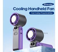 Ventilatore turbo portatile con raffreddamento ad aria 3600mAh 100 velocità del vento Ventilatore portatile pieghevole per studenti regolabile per esterni con cordino Black ICE