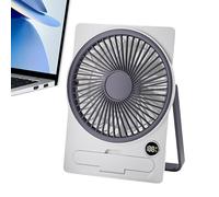 ventilatore, ultra silenzioso, portatile, con supporto per telefono, strumento di raffreddamento personale elettrico, display digitale LCD, alimentato tramite USB, da appendere, per cucina