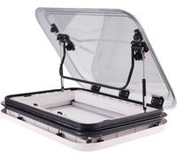 Ventilatore universale per tettuccio camper con luce a LED, kit di ventilazione per lucernario per roulotte, 80 x 50 cm (80 x 50 cm)