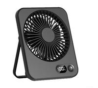 Ventilatore USB facilmente trasportabile che offre cinque velocità regolabili per soddisfare tutte le vostre esigenze di raffreddamento (nero)