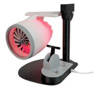 Ventilatore USB Motore Aereo 20cm LED Ventilatore USB Motore(Blue light) | Design motore realistico, luci LED e rosse, flusso d'aria , estetica high-tech, per ideale per gaming