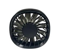 Ventilatore USB per auto con luce intensa, regolabile a 3 velocità, basso rumore, alimentato tramite USB, mini ventilatore per il raffreddamento del veicolo in estate, grigio o nero