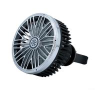 Ventilatore USB per auto con vento regolabile a 3 velocità, funzionamento silenzioso, attacco a clip morbido e alimentazione USB, comodo con luci LED (nero)
