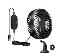 Ventilatore USB per Auto | Ventilatore elettrico a 3 velocità per Automotive | Soffiatore silenzioso regolabile, circolazione 'aria per Veicolo Campeggio Auto Temperature Calde