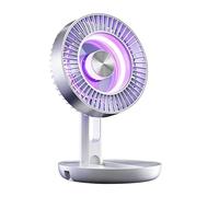 Ventilatore USB per scrivania, dispositivo magnetico pieghevole portatile silenzioso a 5 velocità, decorazione da scrivania per ufficio, auto, viaggi, crociera, casa, comodino, lavoro, computer per