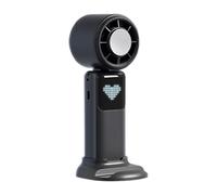 Ventilatore USB portatile con espressioni AI - 5 volti divertenti e 4 velocità | Ventilatore manuale pieghevole da scrivania | Per viaggi estivi pendolari all'aperto | Display a LED, 7 x 8 x 17,5 cm