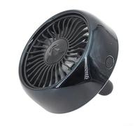 Ventilatore USB portatile per auto, con tre modalità di velocità e luci LED colorate, per cruscotto, ventola di raffreddamento, nero (presa d'aria nera)