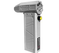 Ventilatore, Ventilatore da 140000 giri/min, motore brushless, ventilatore da condotto portatile, 52 m/s, ricarica portatile di tipo C con display di potenza, ventilato,Volume d'aria più elevato(Grey
