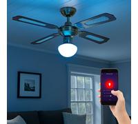 Ventilatore Ventilatorleuchte Smart RGB LED Luci Diurne Regolabile Alexa Google [EEK: G]