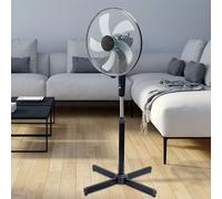 Ventilatore Ventolino Raffrescatore a Piantana Aria AKAI 5 Pale Oscillante Nero [EEK: A+]