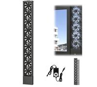 Ventilatore verticale da finestra per finestre scorrevoli: installazione semplice senza attrezzi, velocità regolabile con flusso d'aria reversibile, design sottile, ideale per camera da letto, cucina