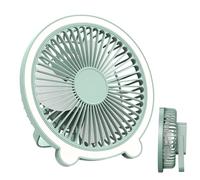 Ventilatori da scrivania piccoli e silenziosi, piccoli ventilatori da scrivania per il raffreddamento della camera da, 3 velocità, a batteria, con luce notturna, regolabile a 360 gradi, per