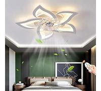 Ventilatori da Soffitto con Illuminazione Plafoniera Petalo LED Dimmerabile Lampada da Soggiorno Ventilatore Invisibile Lampada da Soffitto Ventilatore Silenzioso Camera da Letto Sala da Pranzo Camera