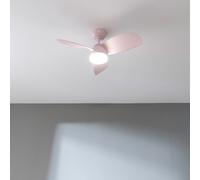 Cecotec - Ventilatore da Soffitto con luce EnergySilence Aero 3050 Pink 35 W Motore DC, diametro 92 cm con luce LED, telecomando, timer, 6 velocità e 3 lame