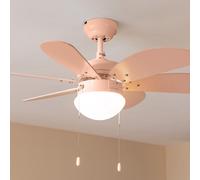 Cecotec - Ventilatore da Soffito con luce EnergySilence Aero 3600 Vision Full Nude, 50 W, Diametro 92 cm, 3 Velocità, 6 Lame Reversibili, Inverno-Estate, Utilizzo Facile, Interruttore a Catena